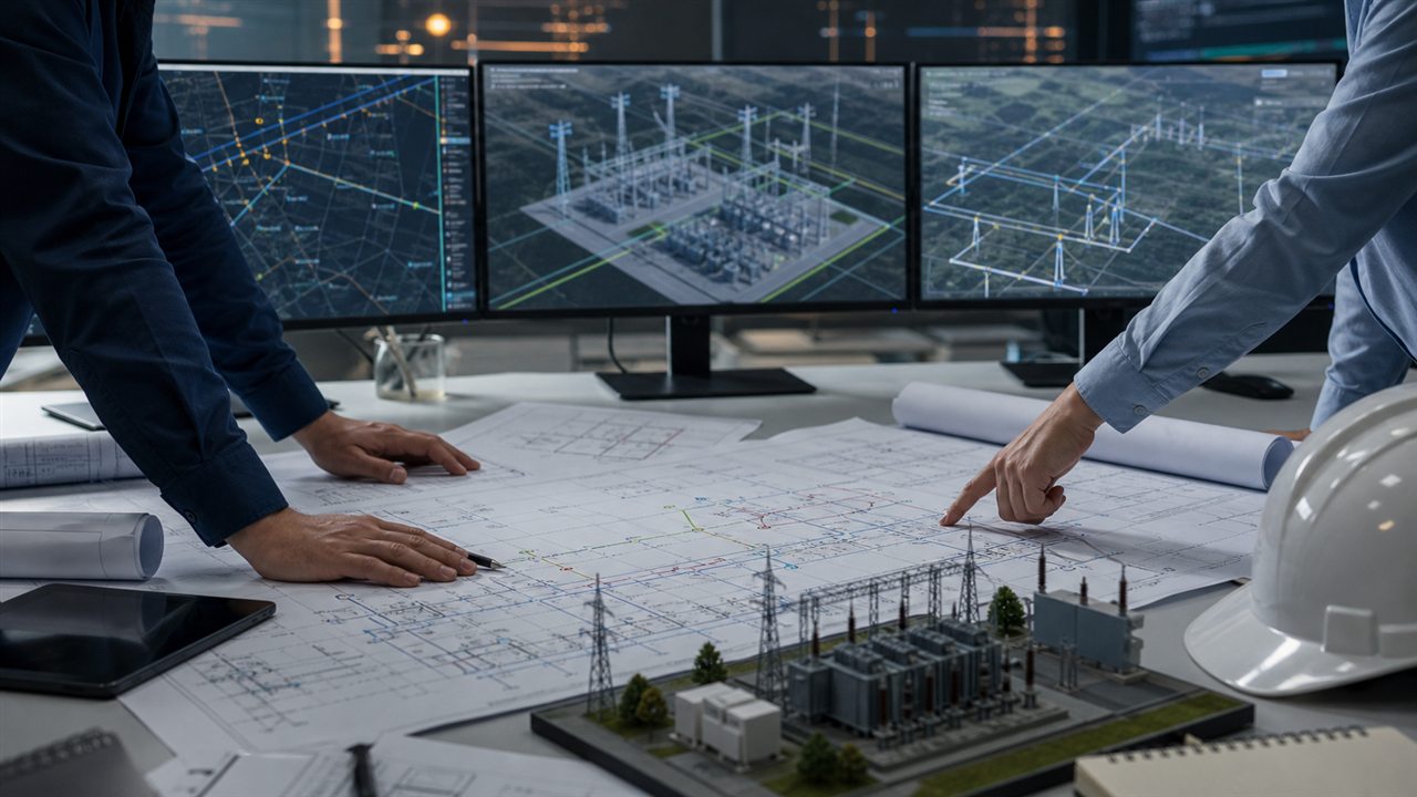 Distribution feeder planning workspace with utility engineering maps